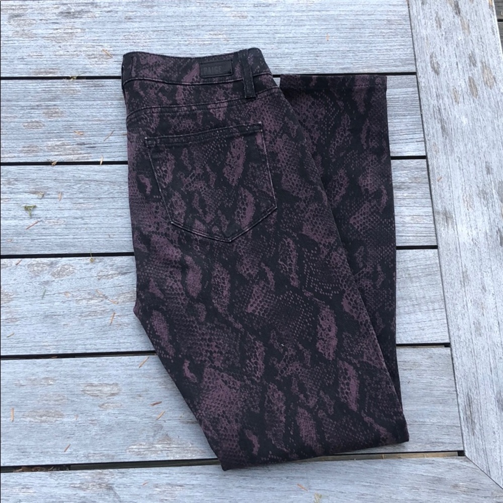 Paige python jeans size 26